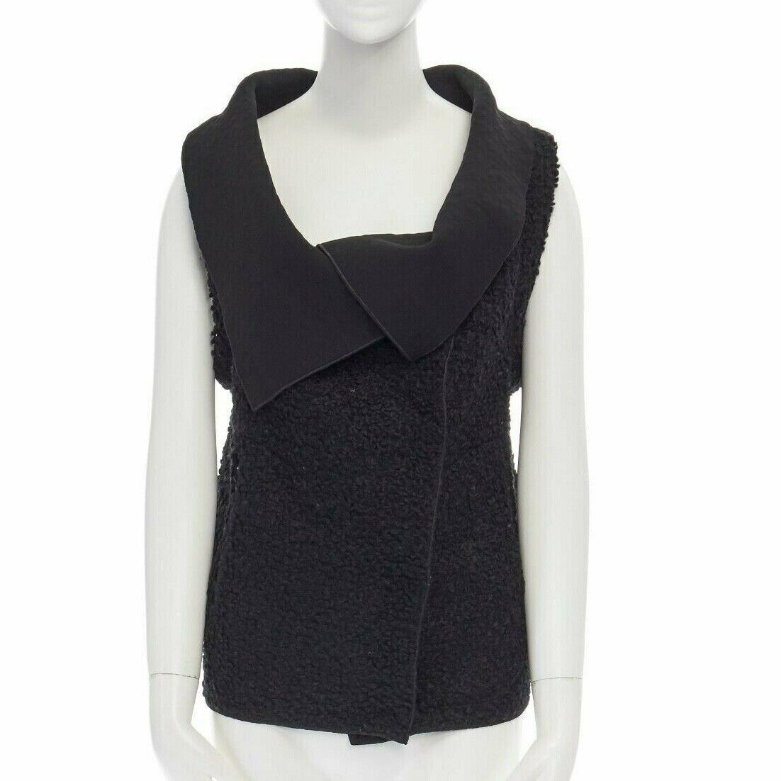 Roland Mouret RM ROLAND MOURET wool mohair blend draped collar sleeveless vest jacket US6 M Size M / US 6-8 / IT 42-44 - 4 Thumbnail