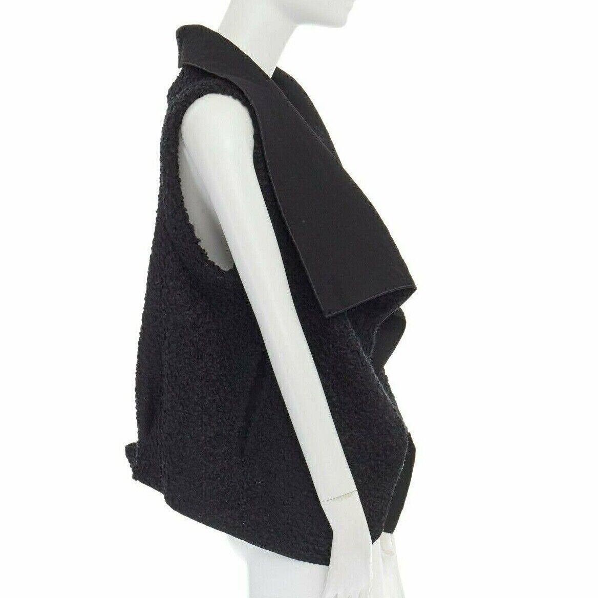 Roland Mouret RM ROLAND MOURET wool mohair blend draped collar sleeveless vest jacket US6 M Size M / US 6-8 / IT 42-44 - 5 Thumbnail