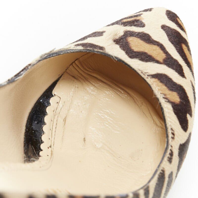 Charlotte Olympia CHARLOTTE OLYMPIA Dolly brown leopard pony hair patent platform pump EU36.5 Size US 6.5 / IT 36.5 - 11 Thumbnail