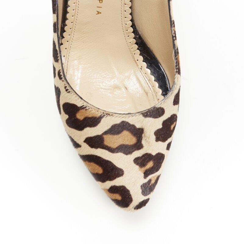 Charlotte Olympia CHARLOTTE OLYMPIA Dolly brown leopard pony hair patent platform pump EU36.5 Size US 6.5 / IT 36.5 - 7 Thumbnail