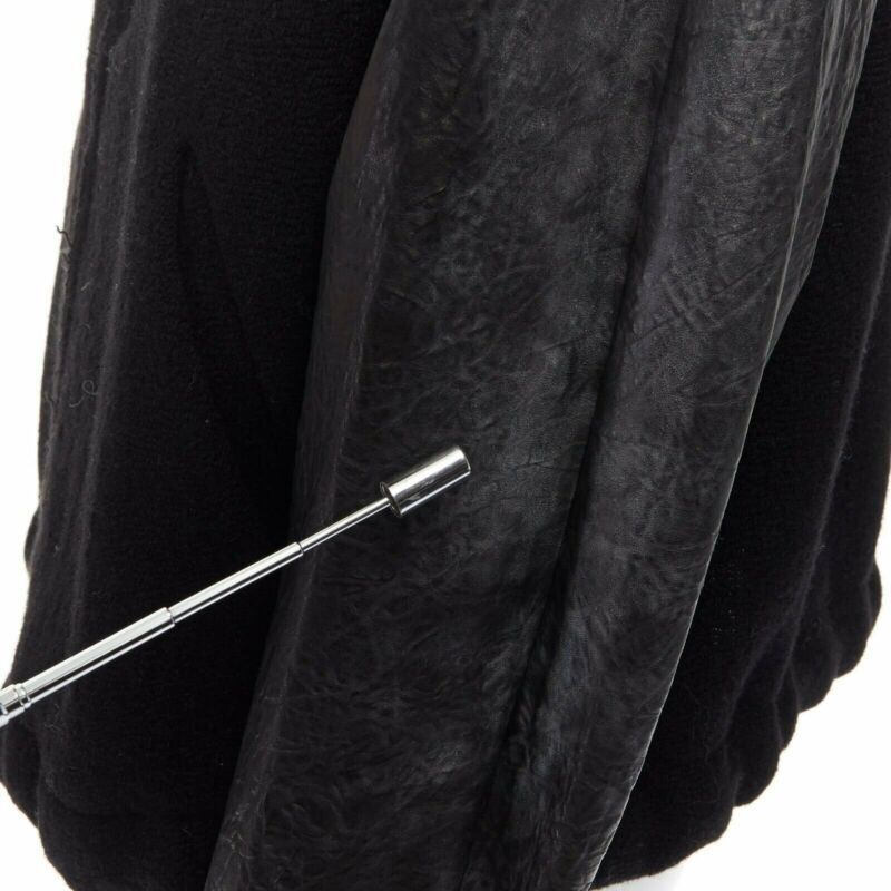 Isabel Marant runway ISABEL MARANT Jeams leather sleeve wool zip up baseball bomber jacket S Size S / US 4 / IT 40 - 9 Thumbnail