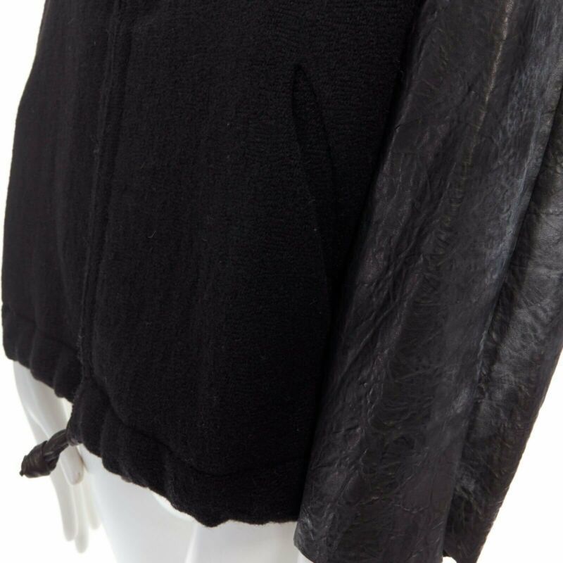 Isabel Marant runway ISABEL MARANT Jeams leather sleeve wool zip up baseball bomber jacket S Size S / US 4 / IT 40 - 8 Thumbnail