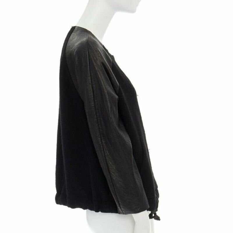 Isabel Marant runway ISABEL MARANT Jeams leather sleeve wool zip up baseball bomber jacket S Size S / US 4 / IT 40 - 4 Thumbnail