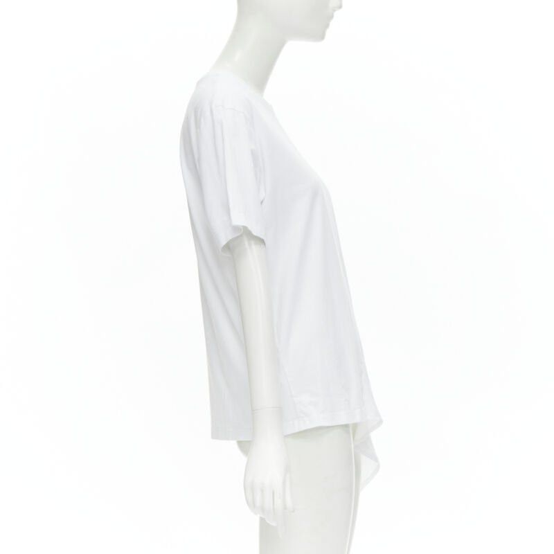 Victoria Beckham VVB VICTORIA BECKHAM 100% cotton polyester insert asymmetric t-shirt S Size S / US 4 / IT 40 - 4 Thumbnail