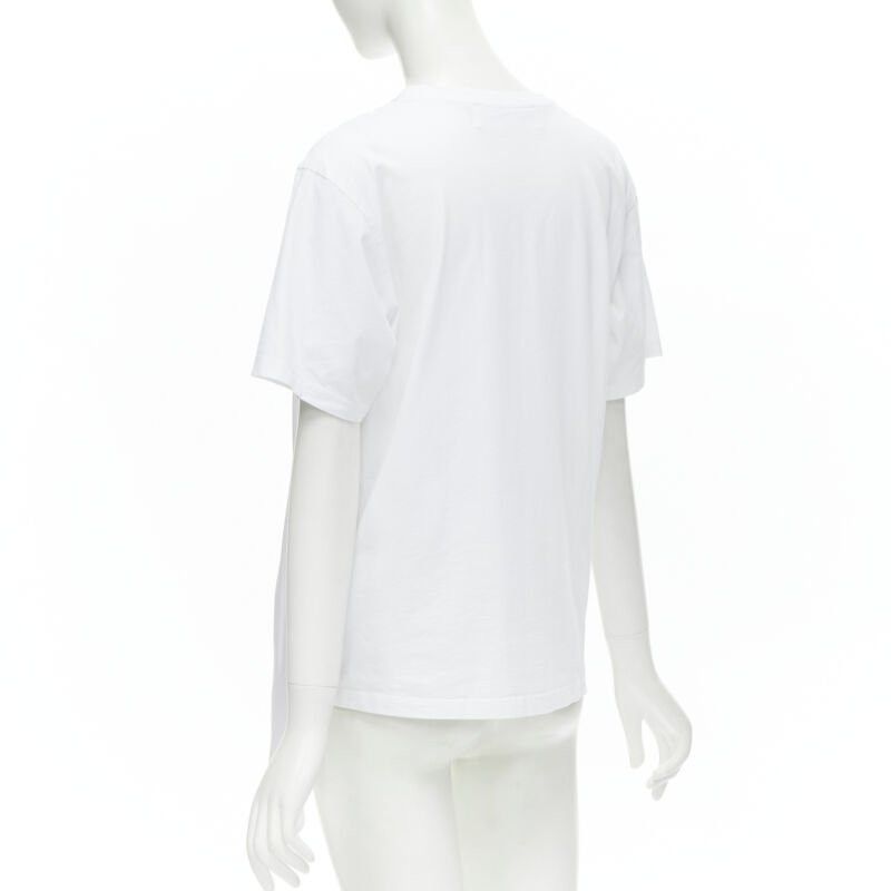 Victoria Beckham VVB VICTORIA BECKHAM 100% cotton polyester insert asymmetric t-shirt S Size S / US 4 / IT 40 - 6 Thumbnail