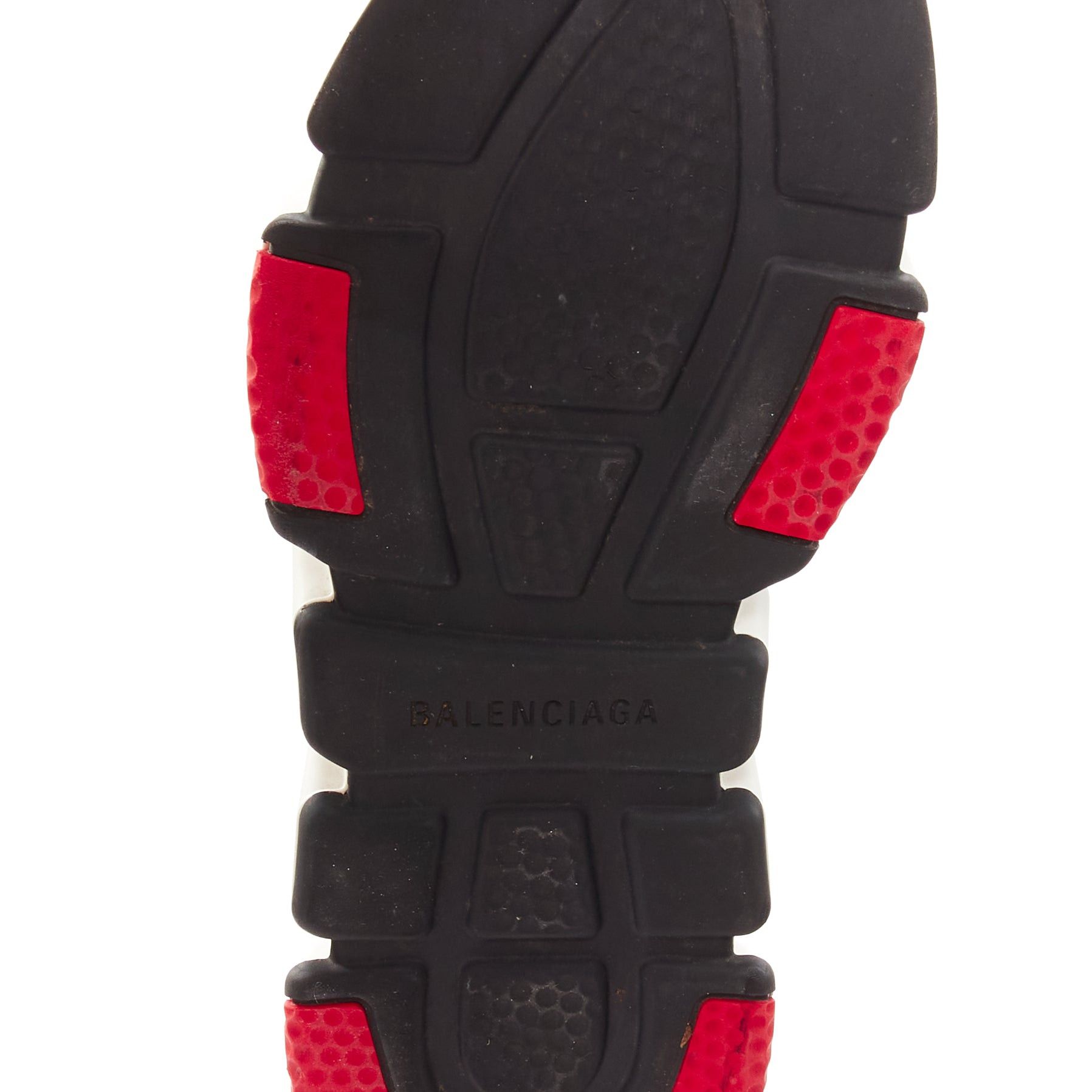Balenciaga BALENCIAGA Speed black white red logo laced sock sneakers EU40 Size US 7 / EU 40 - 9 Thumbnail