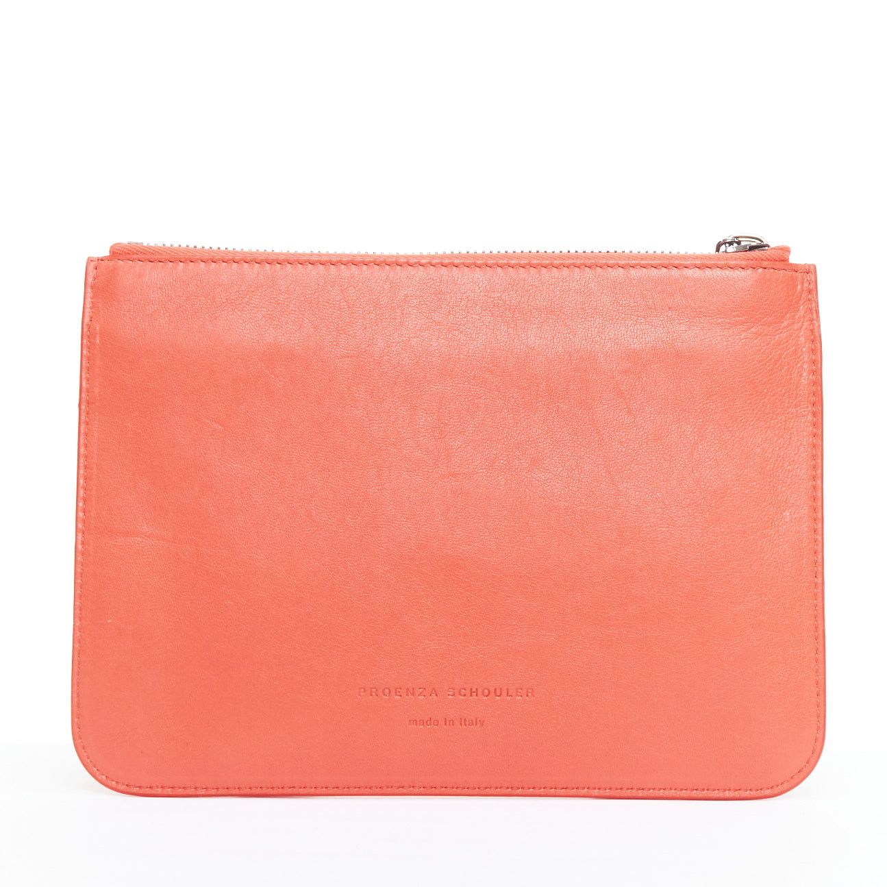 Proenza Schouler PROENZA SCHOULER PS1 coral red zip envelop portfolio clutch pouch Size ONE SIZE - 4 Thumbnail