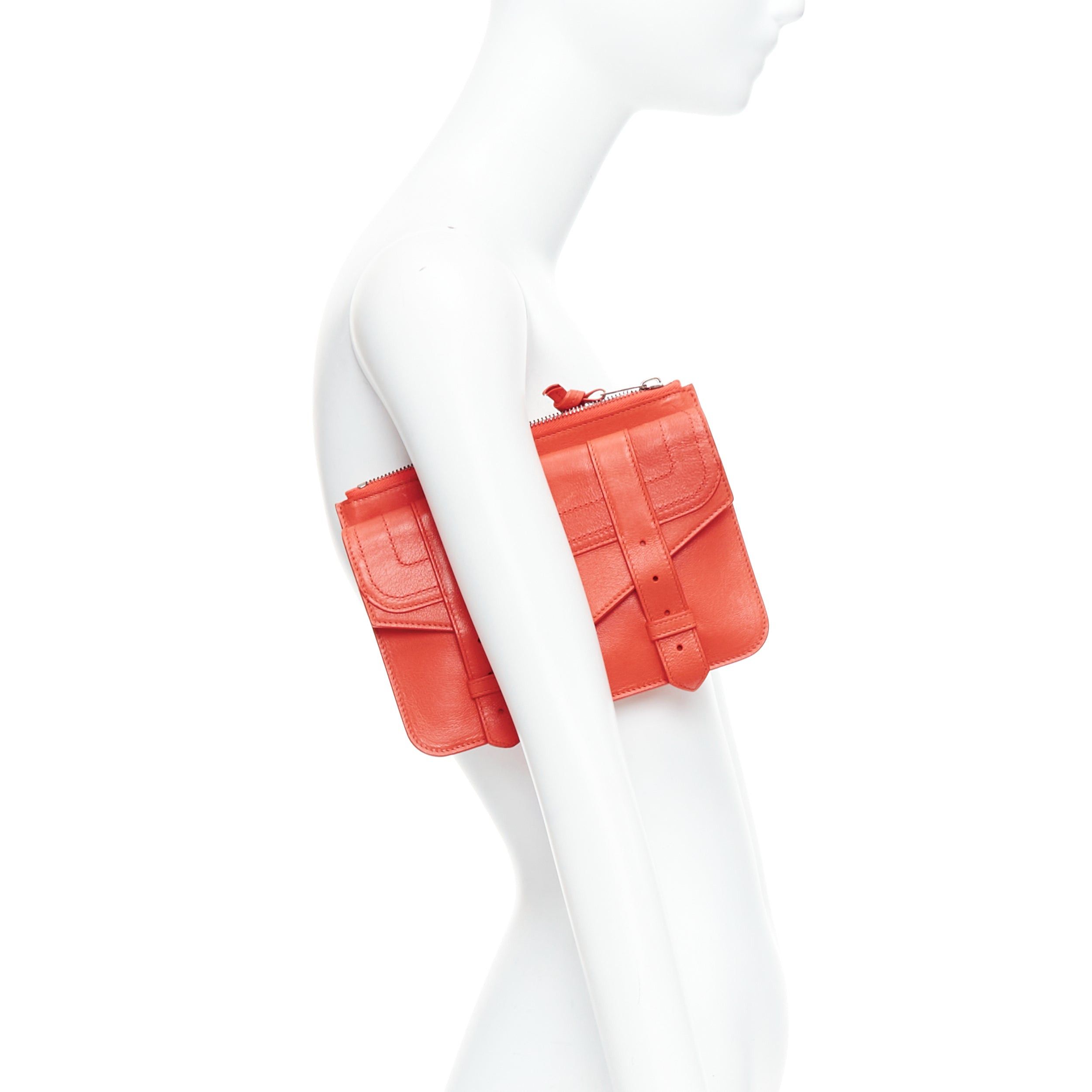Proenza Schouler PROENZA SCHOULER PS1 coral red zip envelop portfolio clutch pouch Size ONE SIZE - 2 Thumbnail