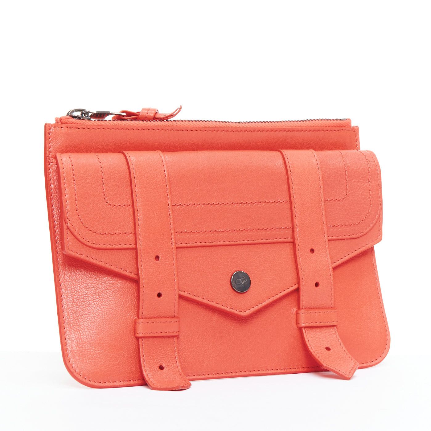 Proenza Schouler PROENZA SCHOULER PS1 coral red zip envelop portfolio clutch pouch Size ONE SIZE - 3 Thumbnail