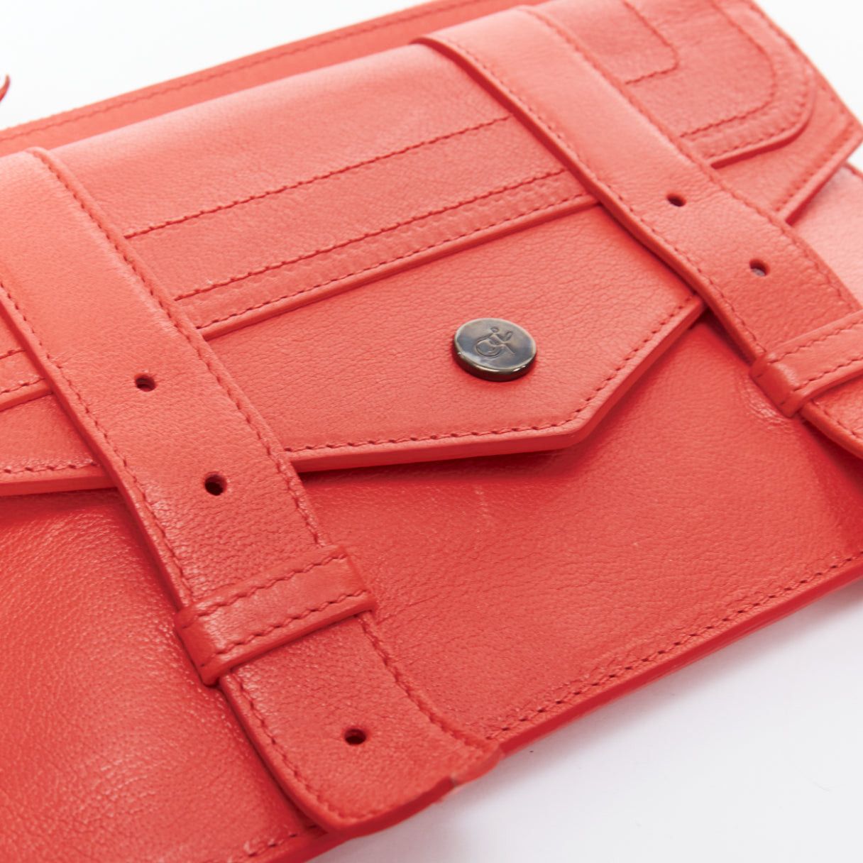 Proenza Schouler PROENZA SCHOULER PS1 coral red zip envelop portfolio clutch pouch Size ONE SIZE - 6 Thumbnail