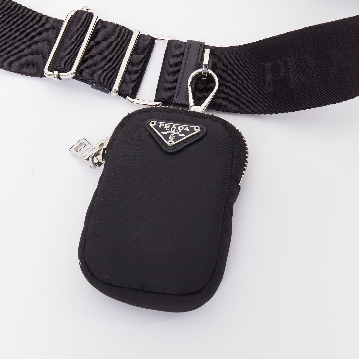 Prada PRADA Re-Edition 30 Re-Nylon 3 in 1 black nylon logo crossbody hobo bag Size ONE SIZE - 8 Thumbnail