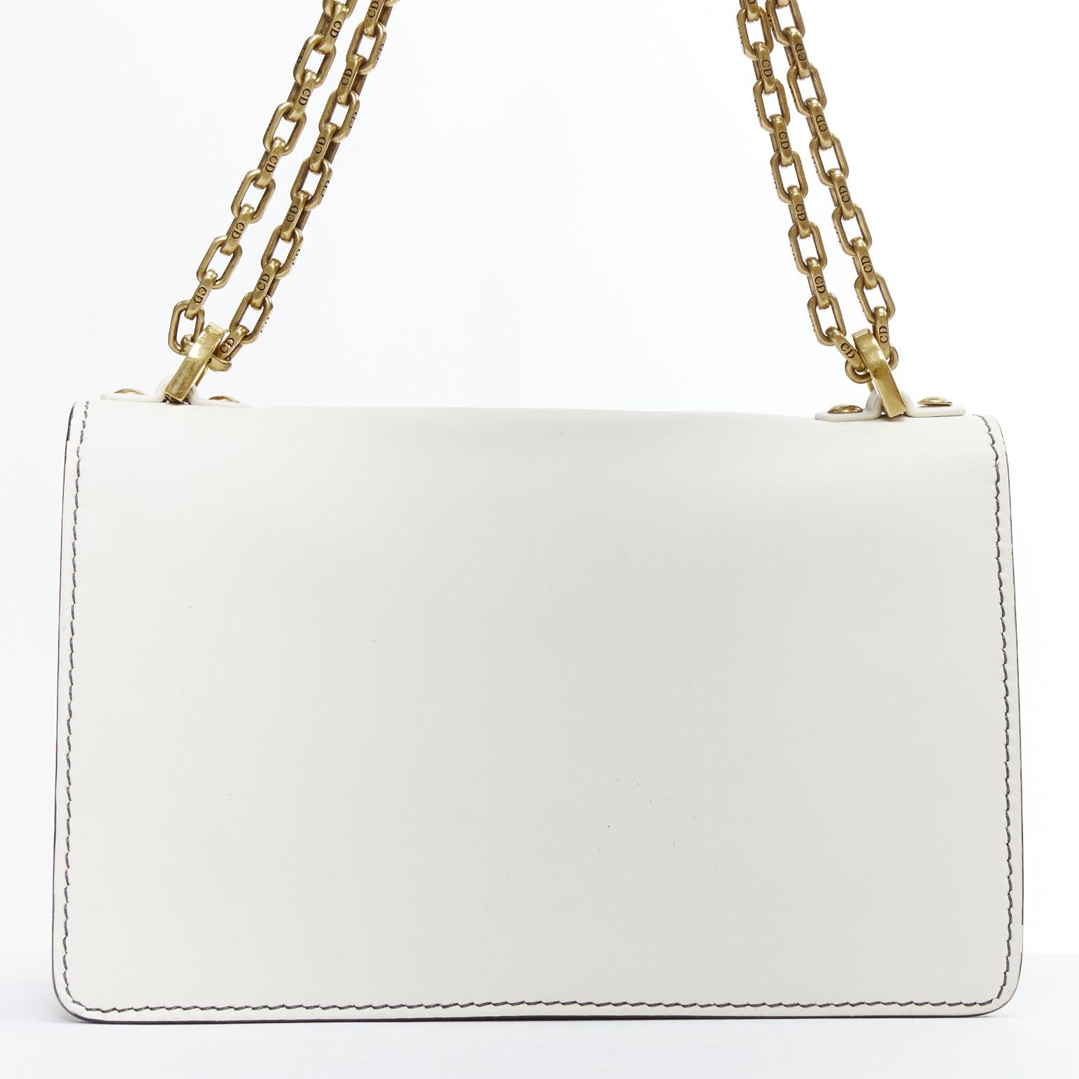 Dior DIOR J'Adior Medium white leather gold letter chain flap crossbody bag Size ONE SIZE - 5 Thumbnail