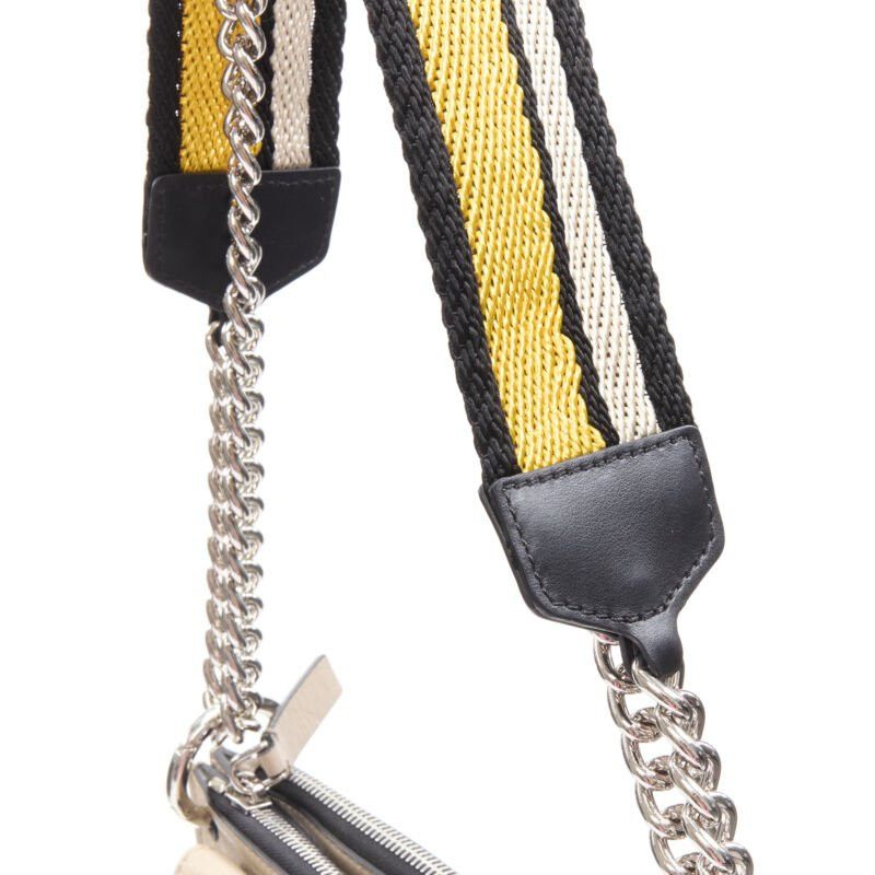 Marni MARNI stone grey silver lock dual zip pouch chain sport strap crossbody bag Size ONE SIZE - 11 Thumbnail