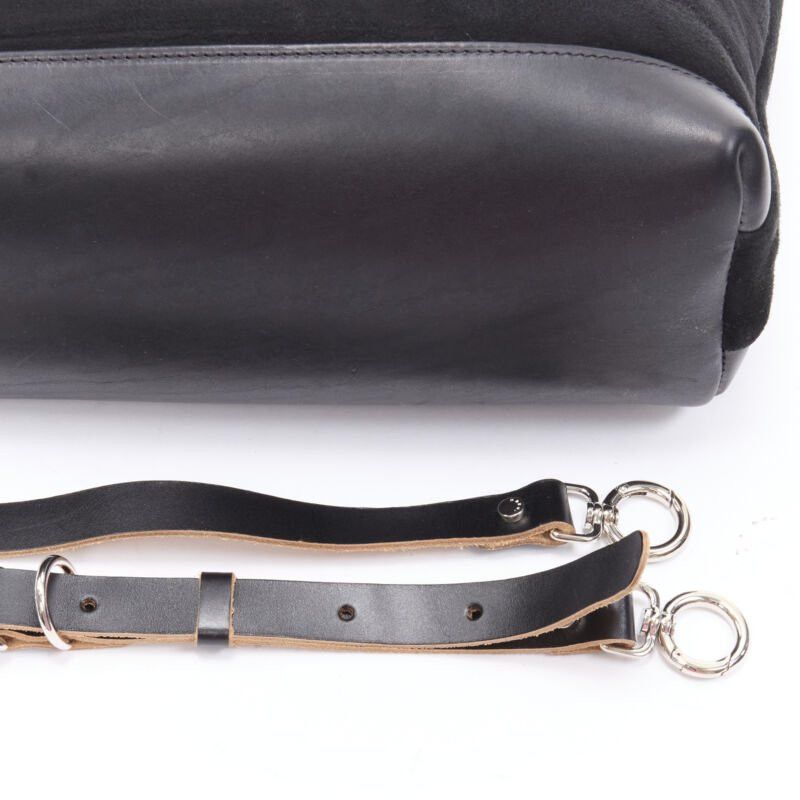Marni MARNI black shearling lined top handle crossbody soft tote bag Size ONE SIZE - 12 Thumbnail