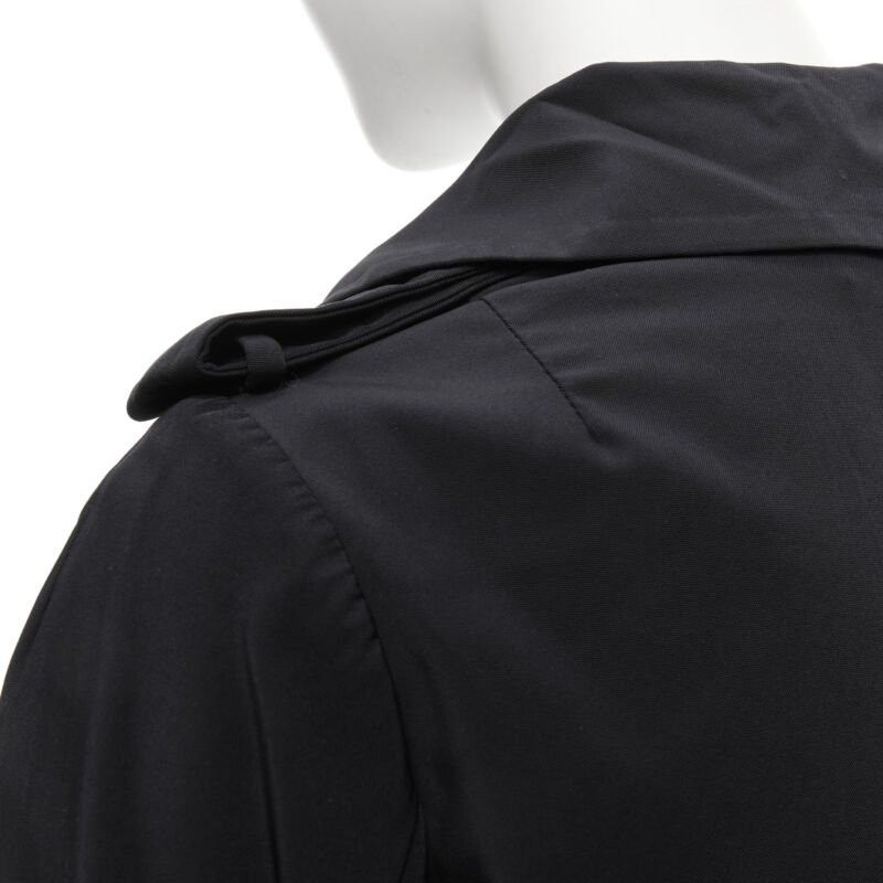 Marni MARNI black polyester box dart layered back flared short trench coat IT38 XS Size XS / US 0-2 / IT 36-38 - 8 Thumbnail