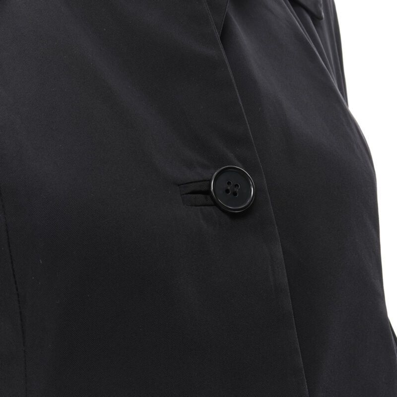 Marni MARNI black polyester box dart layered back flared short trench coat IT38 XS Size XS / US 0-2 / IT 36-38 - 11 Thumbnail