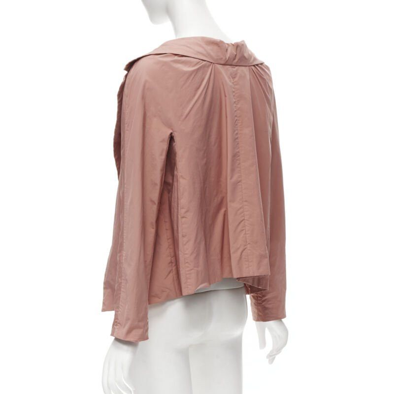 Marni MARNI dusty blush pink polyamide nylon spread collar blazer jacket IT40 XS Size S / US 4 / IT 40 - 5 Thumbnail