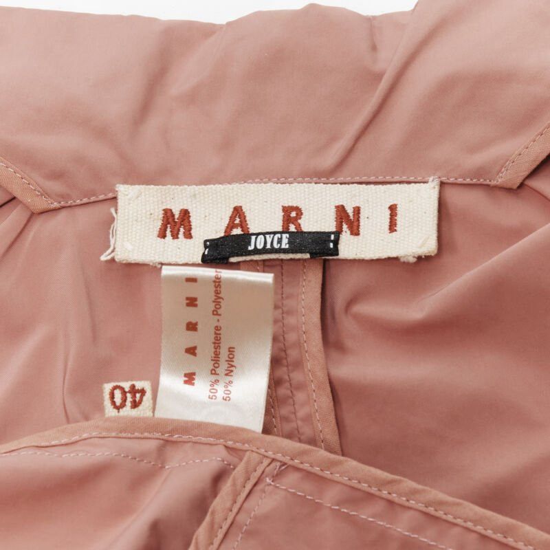 Marni MARNI dusty blush pink polyamide nylon spread collar blazer jacket IT40 XS Size S / US 4 / IT 40 - 12 Thumbnail