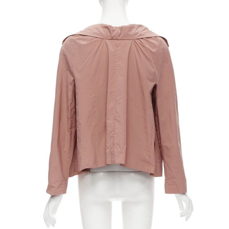 Marni MARNI dusty blush pink polyamide nylon spread collar blazer jacket IT40 XS Size S / US 4 / IT 40 - 4 Thumbnail