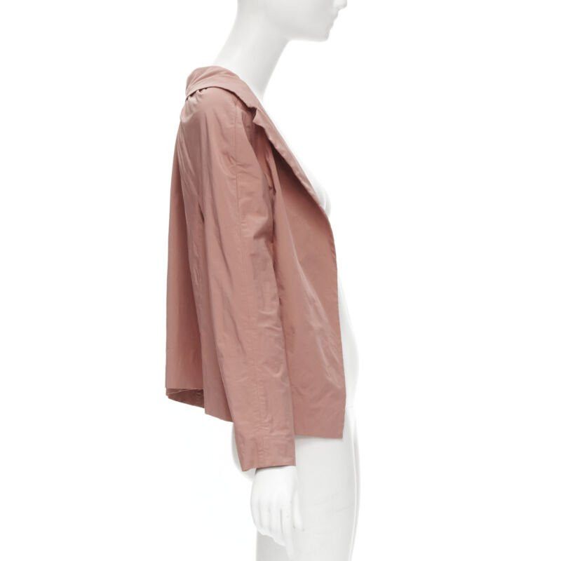 Marni MARNI dusty blush pink polyamide nylon spread collar blazer jacket IT40 XS Size S / US 4 / IT 40 - 3 Thumbnail