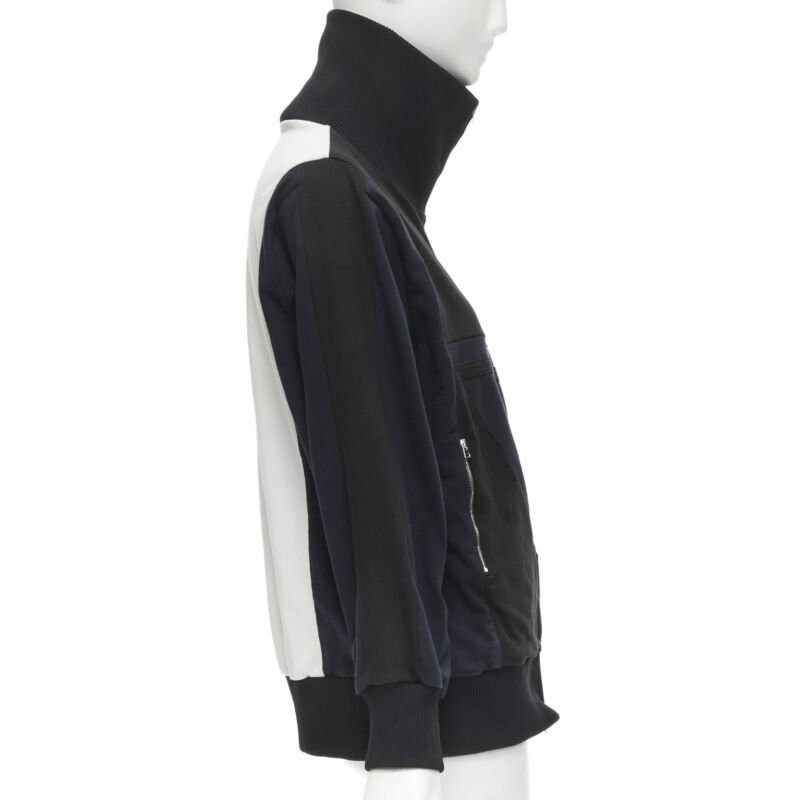 Marni MARNI black navy white geometric colorblock patchwork track jacket IT42 M Size M / US 6-8 / IT 42-44 - 5 Thumbnail