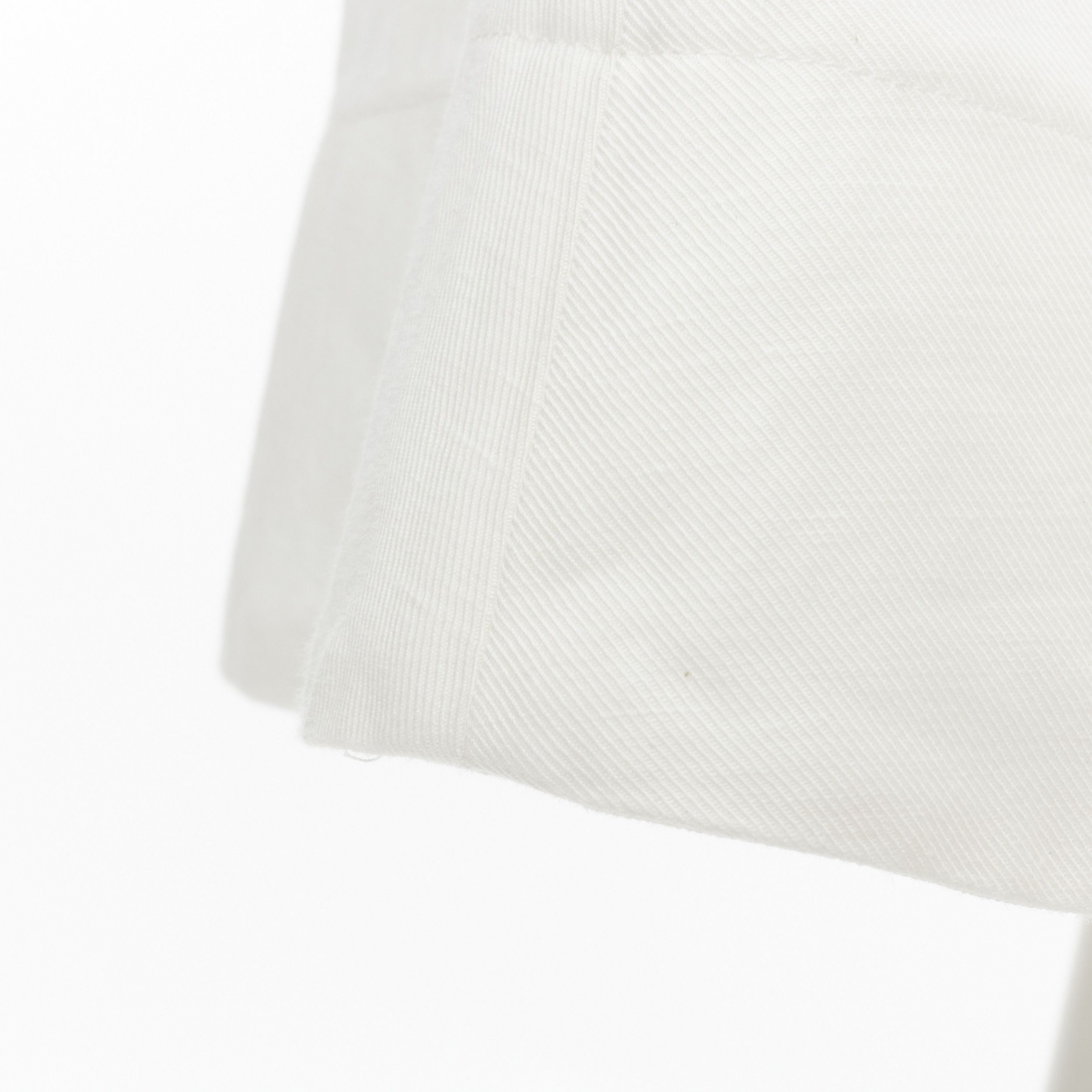 Marni MARNI white cotton linen asymmetric step hem pleated flared skirt IT42 S Size 28" / US 6 / IT 42 - 11 Thumbnail