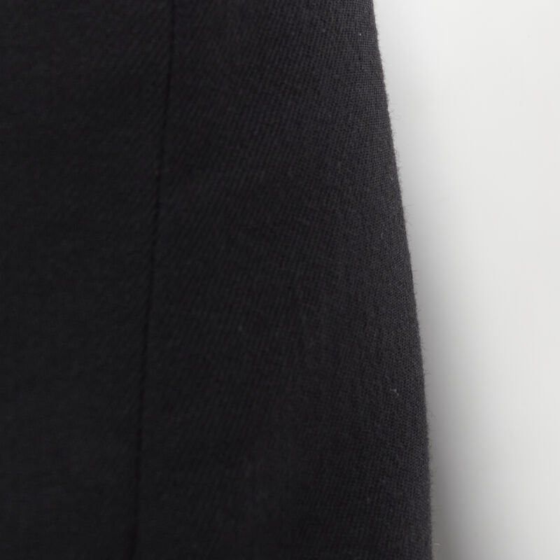 Marni MARNI black wool gold piping flared vent knee skirt IT40 S Size 27" / US 4 / IT 40 - 10 Thumbnail