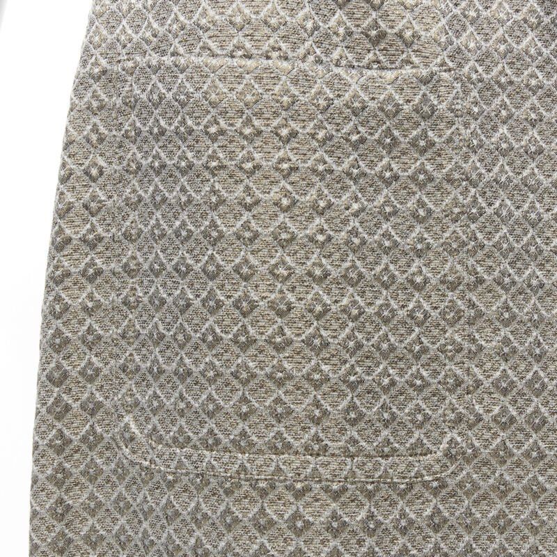 Dries Van Noten DRIES VAN NOTEN gold coated jacquard cotton belted knee lnegth skirt FR36 S Size 26" / US 2 / IT 38 - 7 Thumbnail