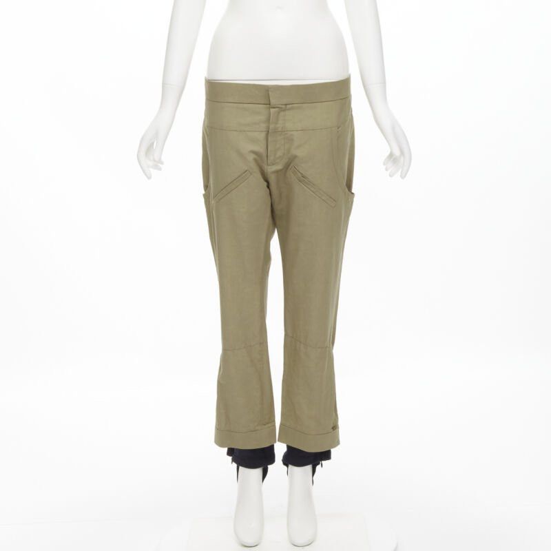 Marni MARNI brown cotton layered hem stirrup jodphur pants IT42 S Size 28" / US 6 / IT 42 - 9 Thumbnail