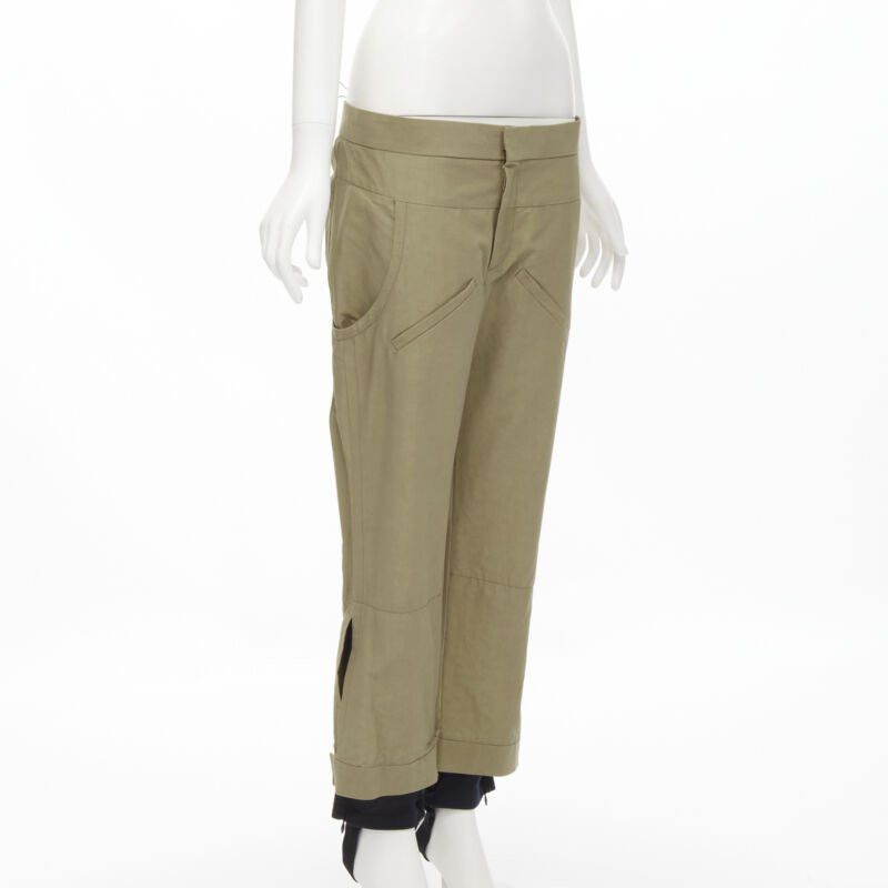 Marni MARNI brown cotton layered hem stirrup jodphur pants IT42 S Size 28" / US 6 / IT 42 - 3 Thumbnail