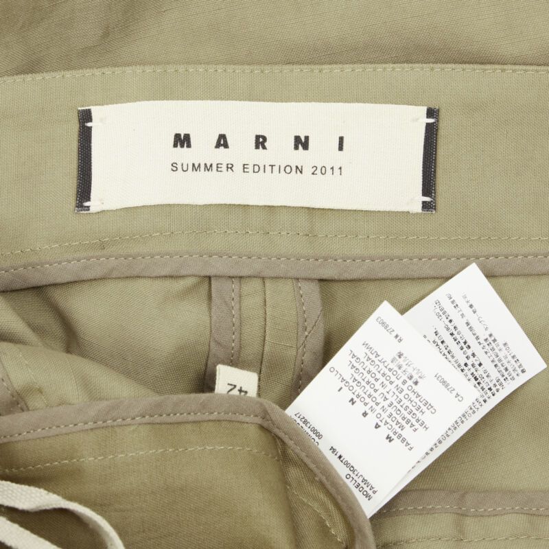 Marni MARNI brown cotton layered hem stirrup jodphur pants IT42 S Size 28" / US 6 / IT 42 - 8 Thumbnail