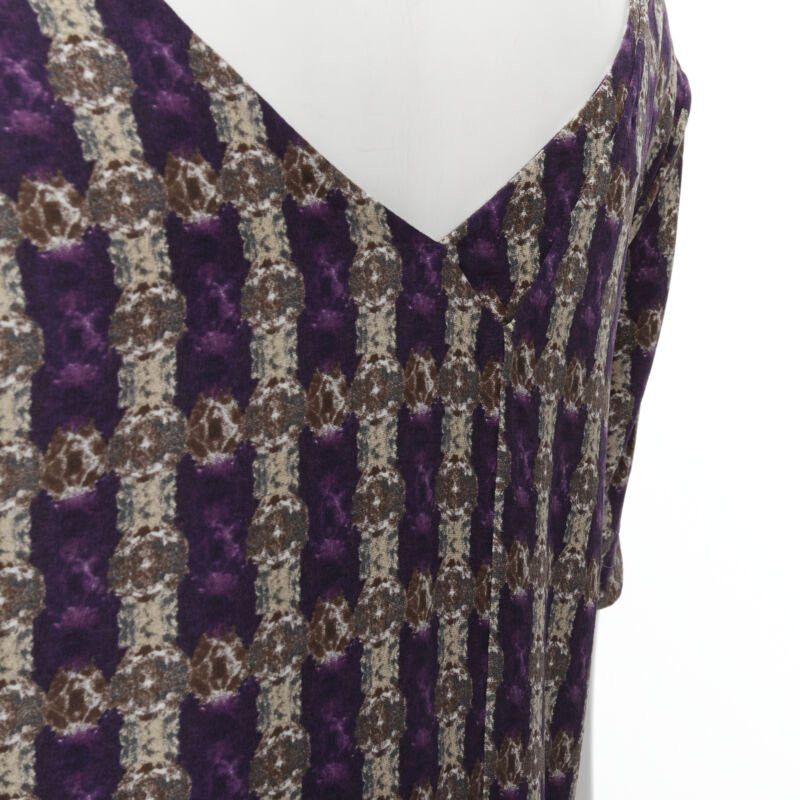 Marni MARNI purple jewel print tier ruffle waist sheath dress IT38 XS Size XS / US 0-2 / IT 36-38 - 8 Thumbnail