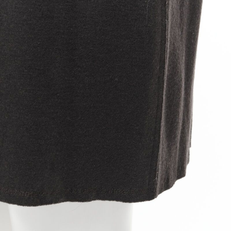 Lanvin LANVIN 2004 Alber Elbaz brown wool black jewel embellished sheath dress FR38 S Size S / US 4 / IT 40 - 11 Thumbnail