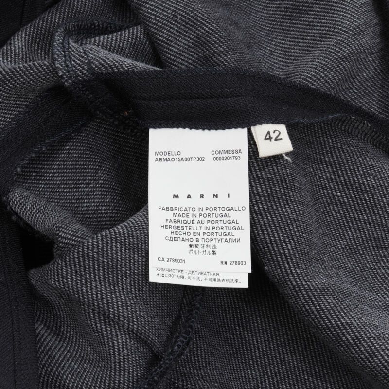 Marni MARNI navy blue crinkled scoop neck boxy dress IT42 S Size M / US 6-8 / IT 42-44 - 11 Thumbnail