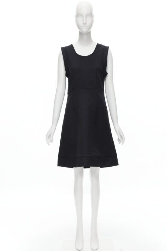 Marni MARNI navy blue crinkled scoop neck boxy dress IT42 S Size M / US 6-8 / IT 42-44 - 12 Thumbnail