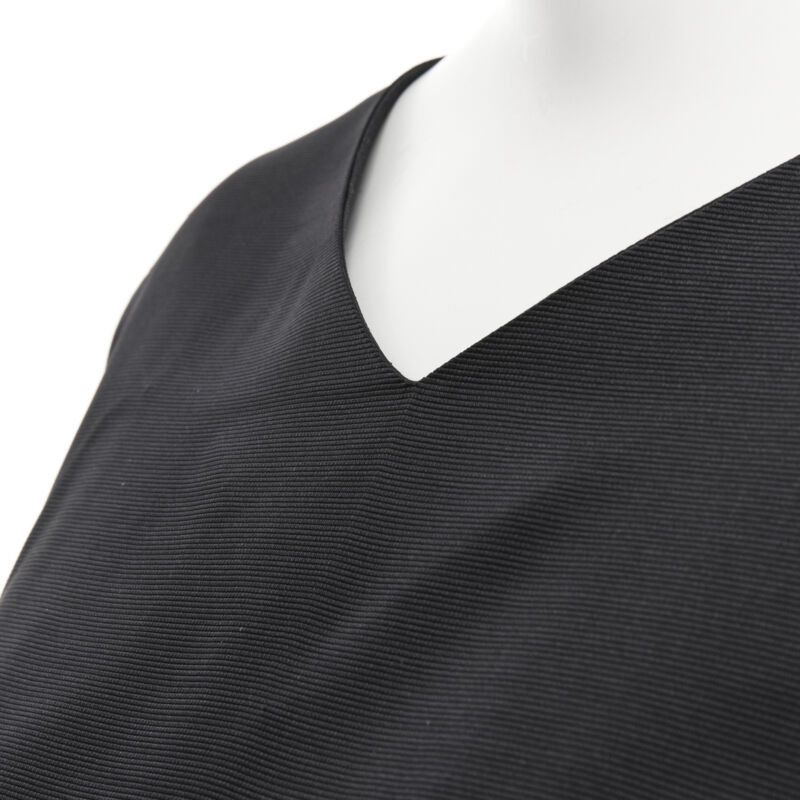 Marni MARNI black V-neck heavy acetate panelled back hem sleeveless boxy top IT38 XS Size XS / US 0-2 / IT 36-38 - 7 Thumbnail