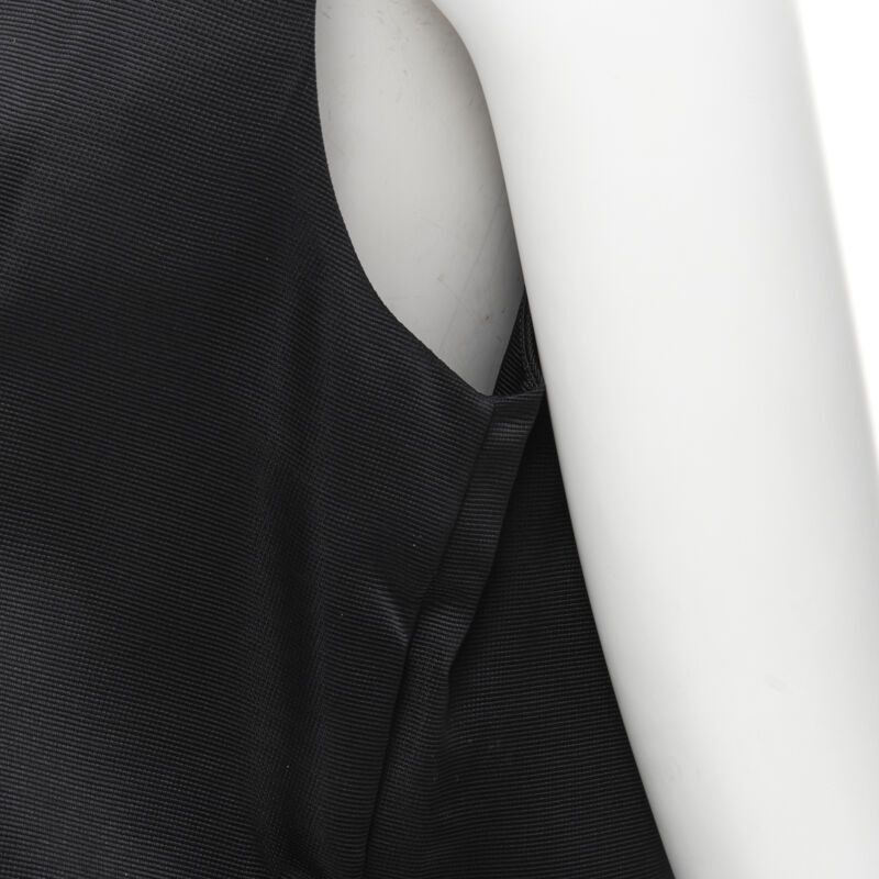 Marni MARNI black V-neck heavy acetate panelled back hem sleeveless boxy top IT38 XS Size XS / US 0-2 / IT 36-38 - 9 Thumbnail