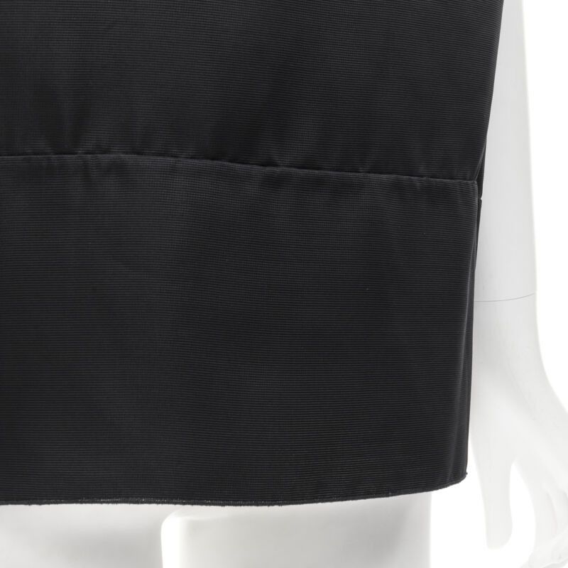 Marni MARNI black V-neck heavy acetate panelled back hem sleeveless boxy top IT38 XS Size XS / US 0-2 / IT 36-38 - 10 Thumbnail