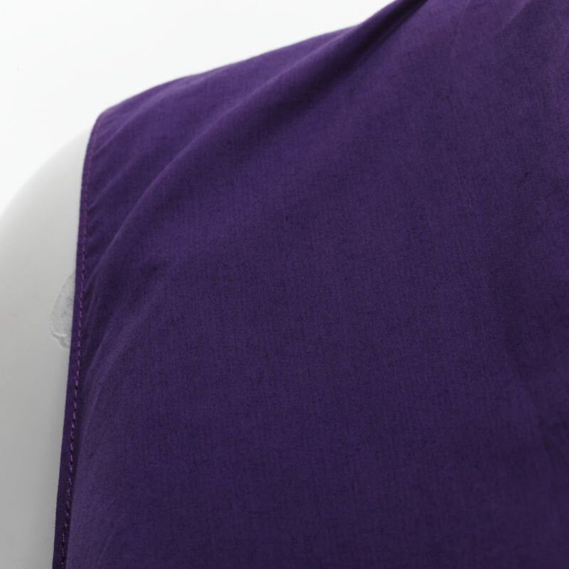 Marni MARNI purple cotton V-neck drawstring peplum high low top IT40 S Size S / US 4 / IT 40 - 11 Thumbnail