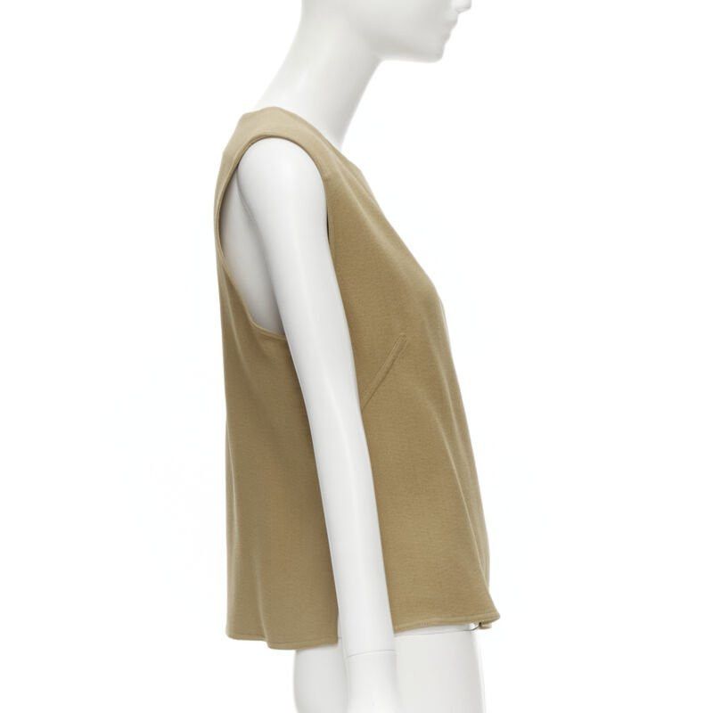 Marni MARNI brown crepe gold button asymmetric draped sleeve boxy top IT40 S Size S / US 4 / IT 40 - 4 Thumbnail