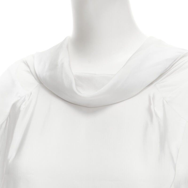 Marni MARNI white viscose cowl neck curved seam slit pocket top IT38 XS Size XS / US 0-2 / IT 36-38 - 7 Thumbnail