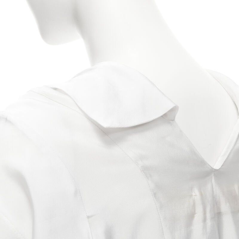 Marni MARNI white viscose cowl neck curved seam slit pocket top IT38 XS Size XS / US 0-2 / IT 36-38 - 2 Thumbnail