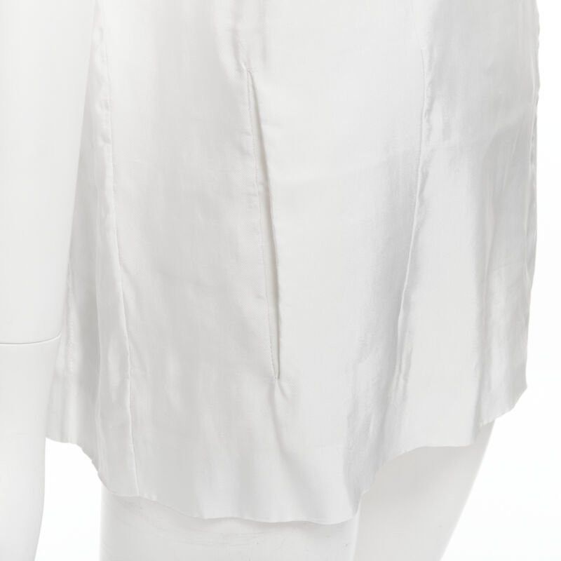Marni MARNI white viscose cowl neck curved seam slit pocket top IT38 XS Size XS / US 0-2 / IT 36-38 - 11 Thumbnail
