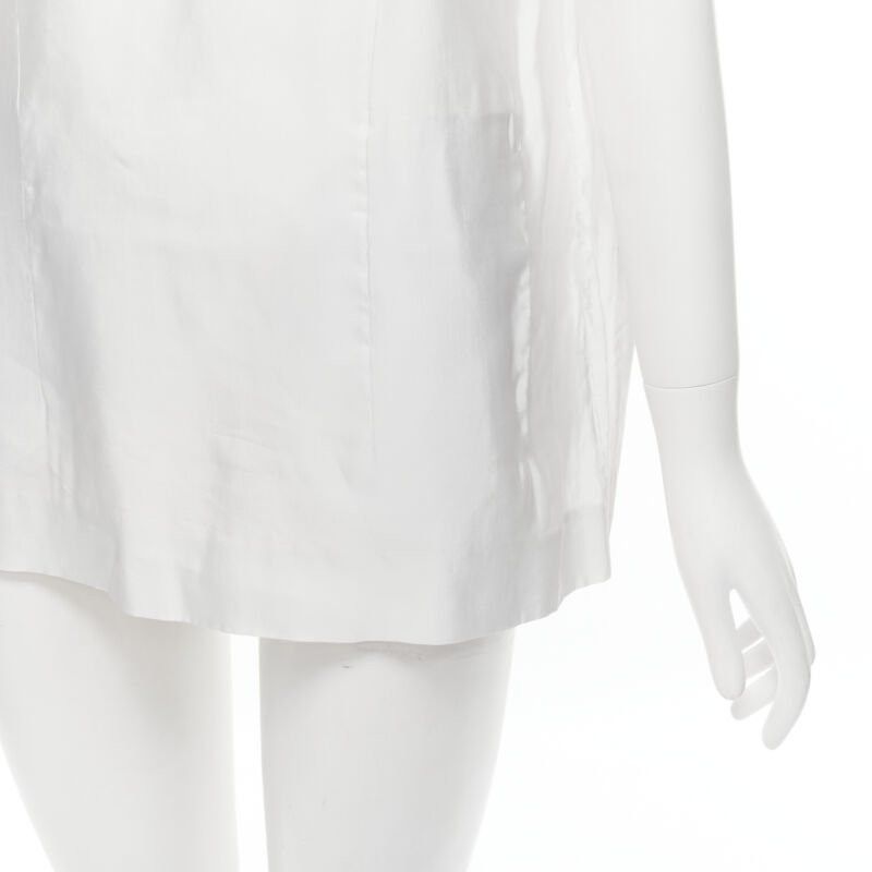Marni MARNI white viscose cowl neck curved seam slit pocket top IT38 XS Size XS / US 0-2 / IT 36-38 - 9 Thumbnail