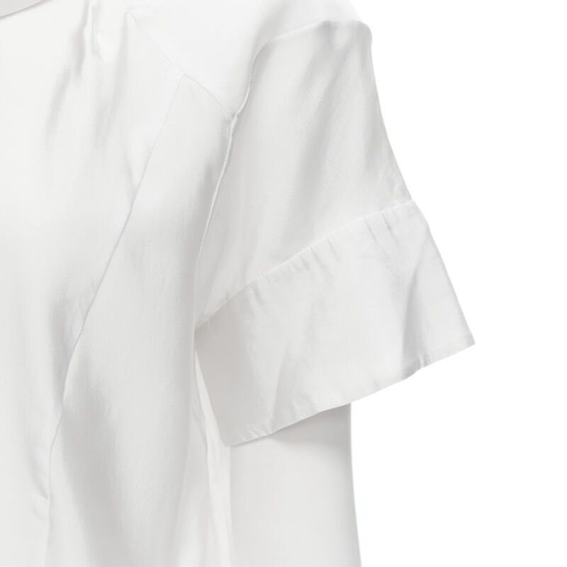 Marni MARNI white viscose cowl neck curved seam slit pocket top IT38 XS Size XS / US 0-2 / IT 36-38 - 8 Thumbnail