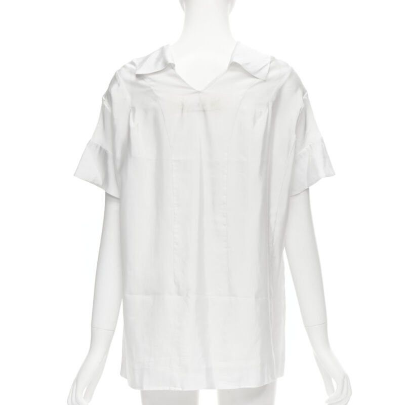 Marni MARNI white viscose cowl neck curved seam slit pocket top IT38 XS Size XS / US 0-2 / IT 36-38 - 5 Thumbnail