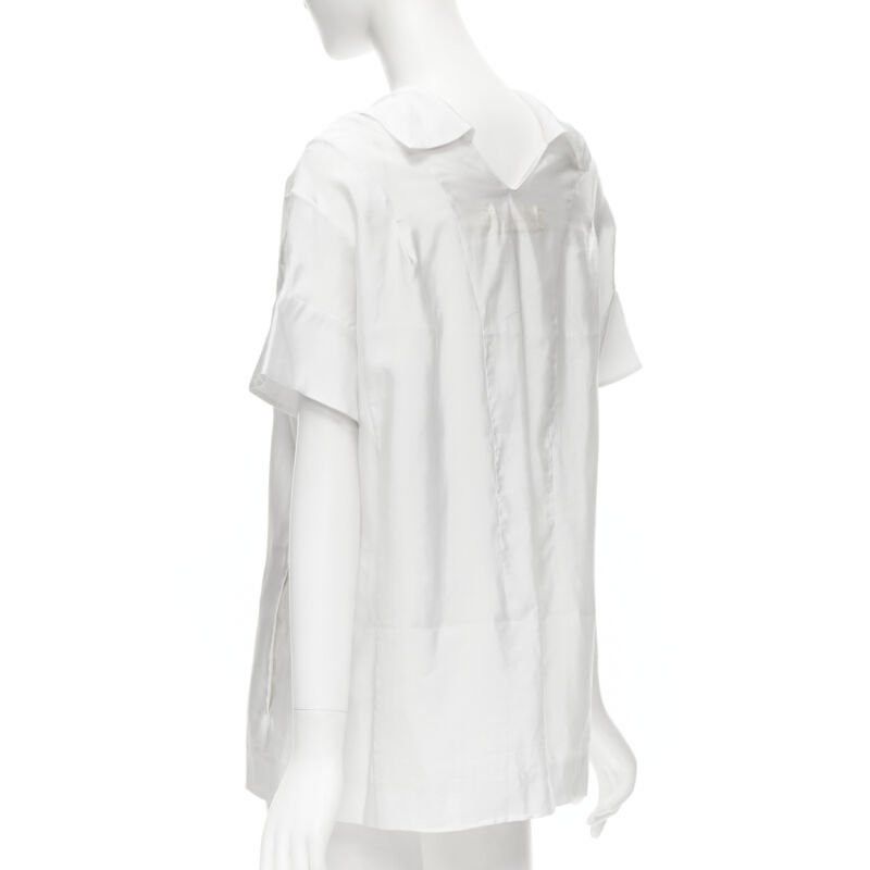 Marni MARNI white viscose cowl neck curved seam slit pocket top IT38 XS Size XS / US 0-2 / IT 36-38 - 6 Thumbnail