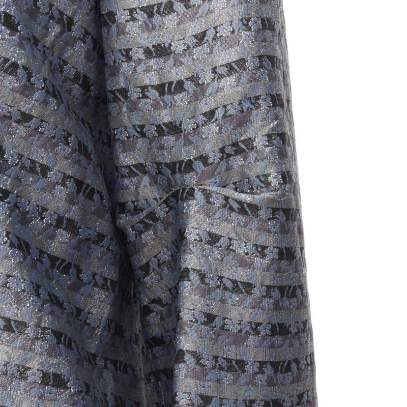Marc Jacobs MARC JACOBS metallic blue floral jacquard belted front flared opera coat XS Size XS / US 0-2 / IT 36-38 - 10 Thumbnail