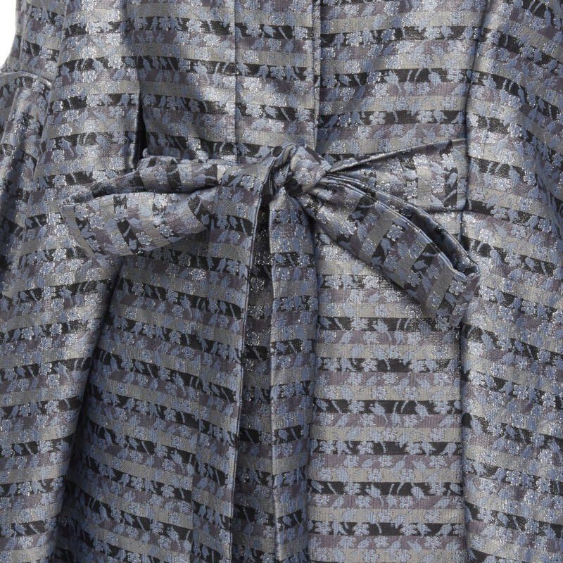 Marc Jacobs MARC JACOBS metallic blue floral jacquard belted front flared opera coat XS Size XS / US 0-2 / IT 36-38 - 7 Thumbnail