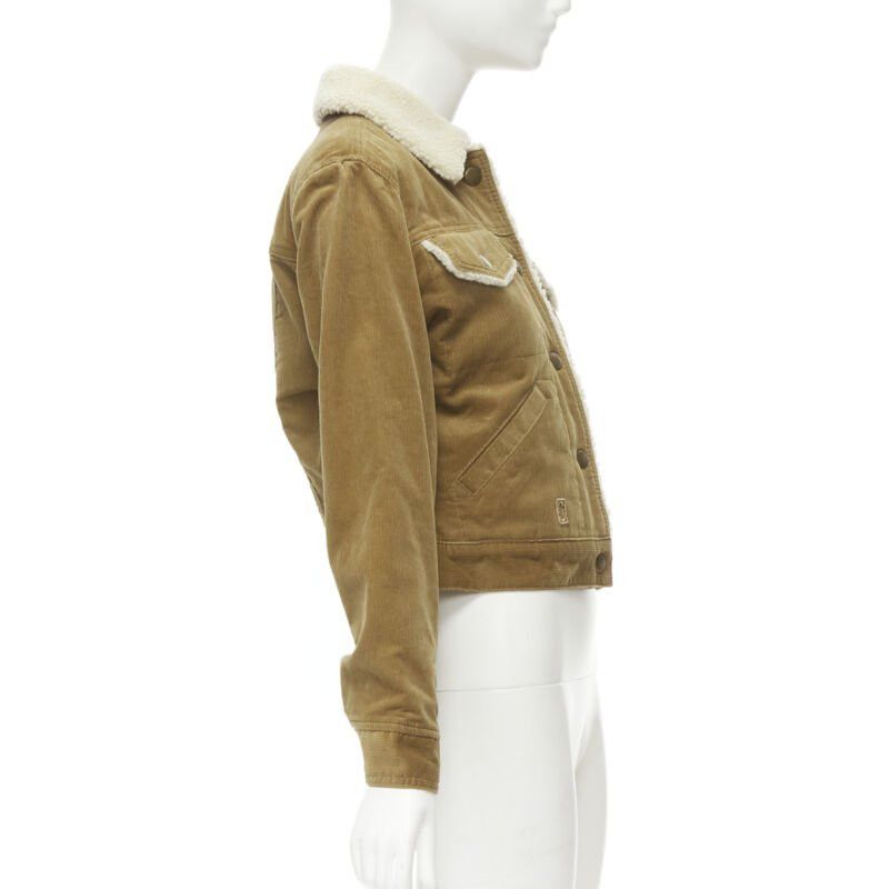 Marc Jacobs MARC JACOBS brown corduroy faux shearling lined trucker jacket XS Size XS / US 0-2 / IT 36-38 - 4 Thumbnail